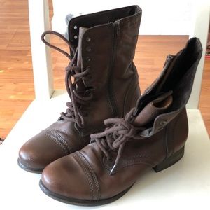 STEVE MADDEN Size 9 Brown Troopa Combat Boots